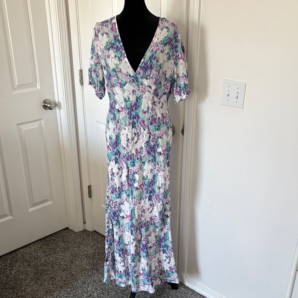 a new day Multicolor Maxi Dress With Deep V Neck